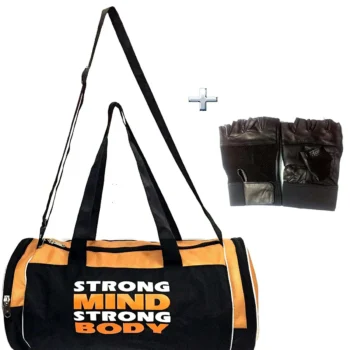 Gym Bag Strong Mind Strong Body With Gloves